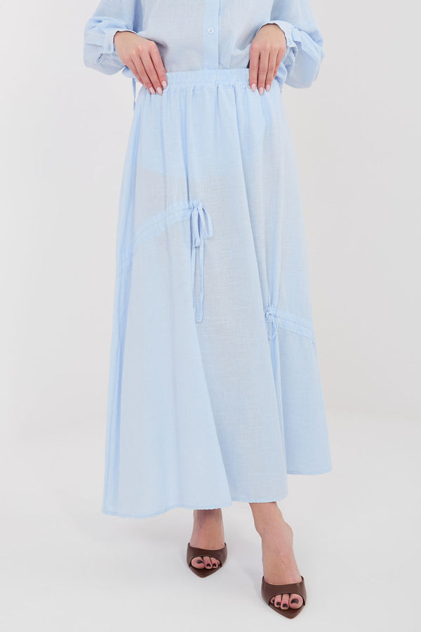 Jupe femme Italy Moda Longue Longue — bleu
