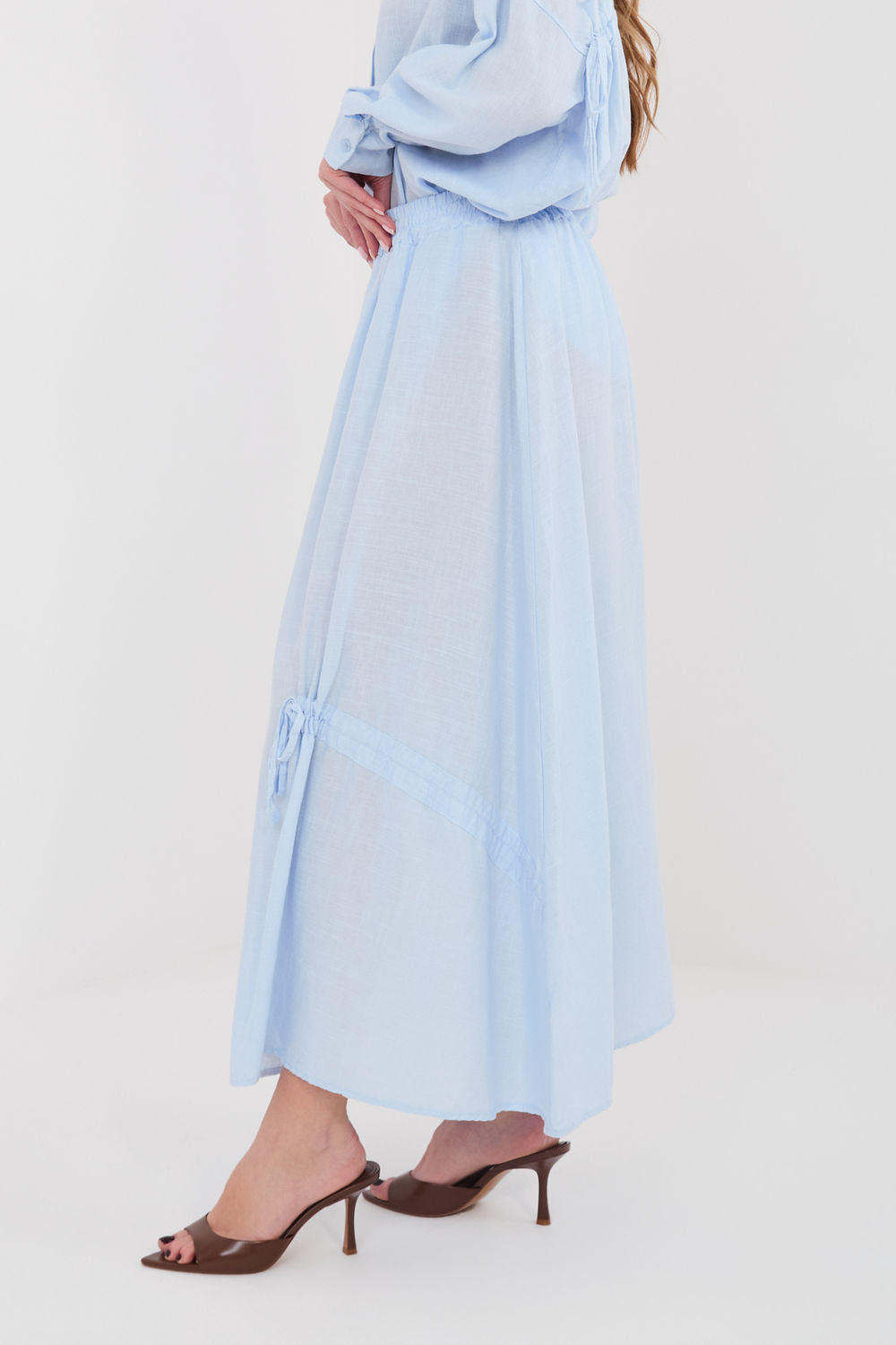Jupe femme Italy Moda Longue Longue — bleu