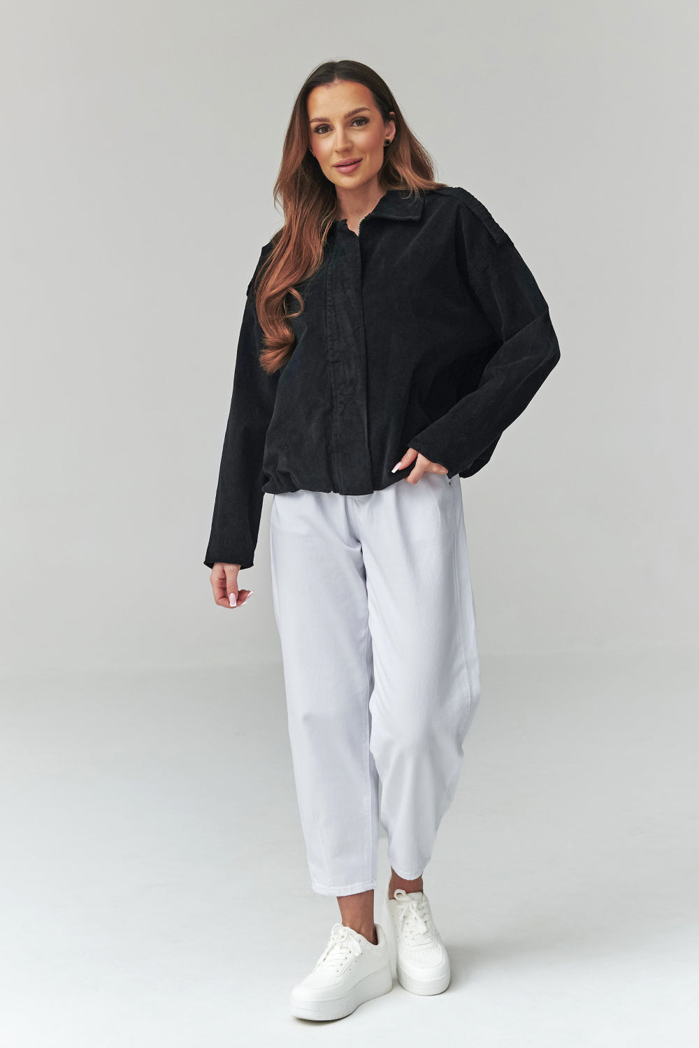 Veste en velours côtelé femme Makadamia — noir