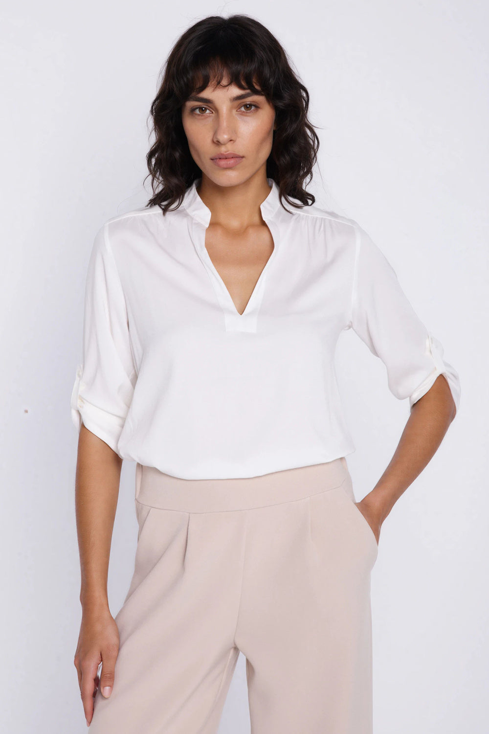 Blouse femme Nife Chemisier Chemisier — beige