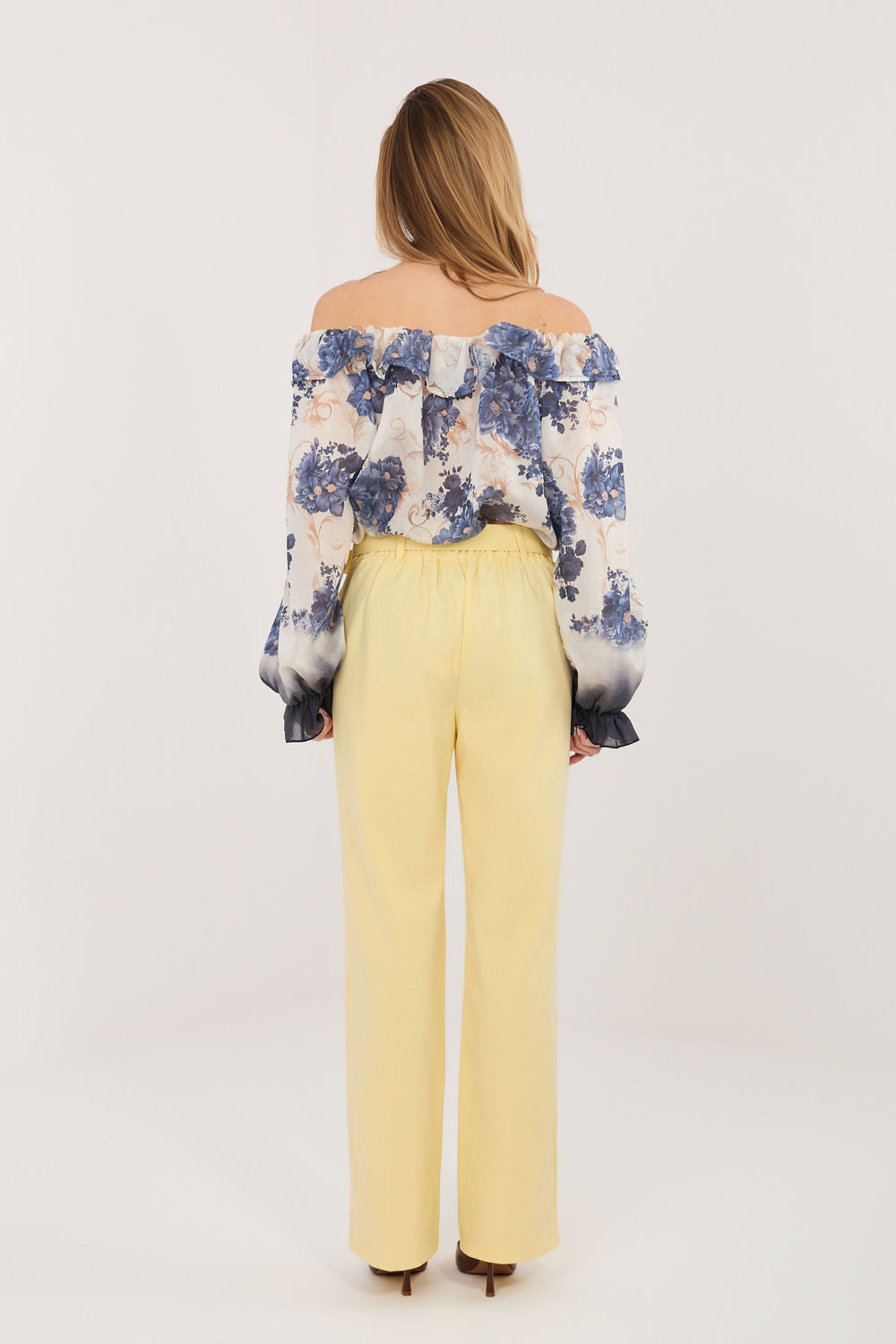Chaussures à talons femme Rue Paris Pantalon Pantalon — jaune