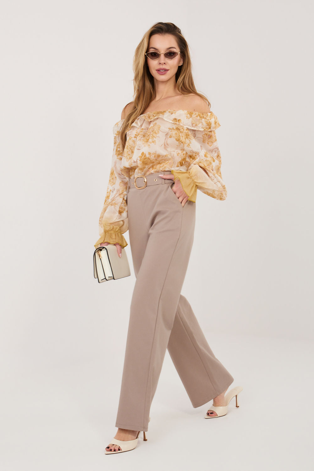 Chaussures à talons femme Rue Paris Pantalon Pantalon — beige