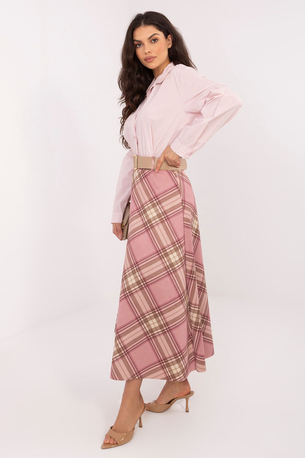 Jupe femme Italy Moda Longue Longue — rosé