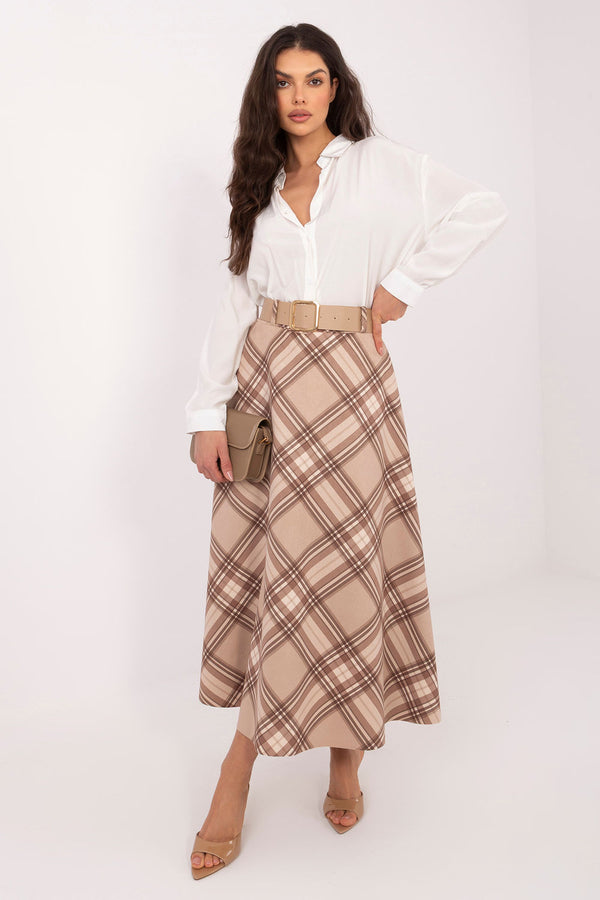 Jupe femme Italy Moda Longue Longue — beige