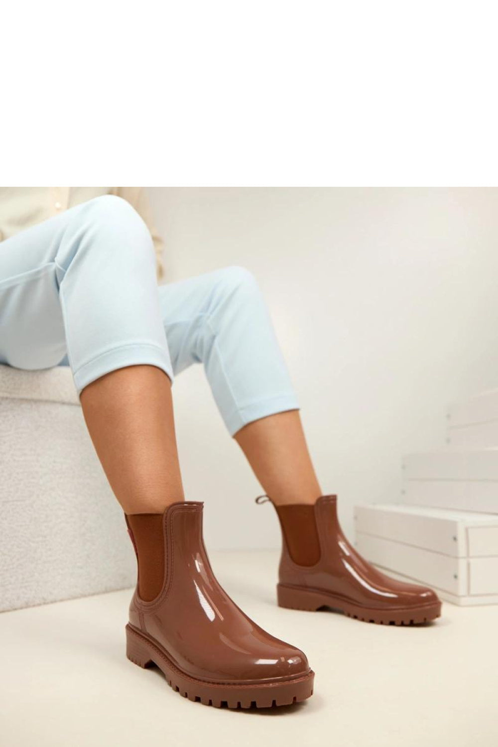 Bottes femme Solea En Caoutchouc En — brun
