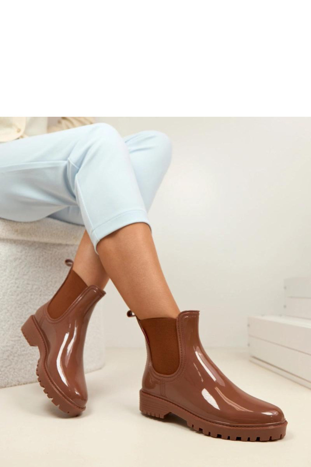 Bottes femme Solea En Caoutchouc En — brun