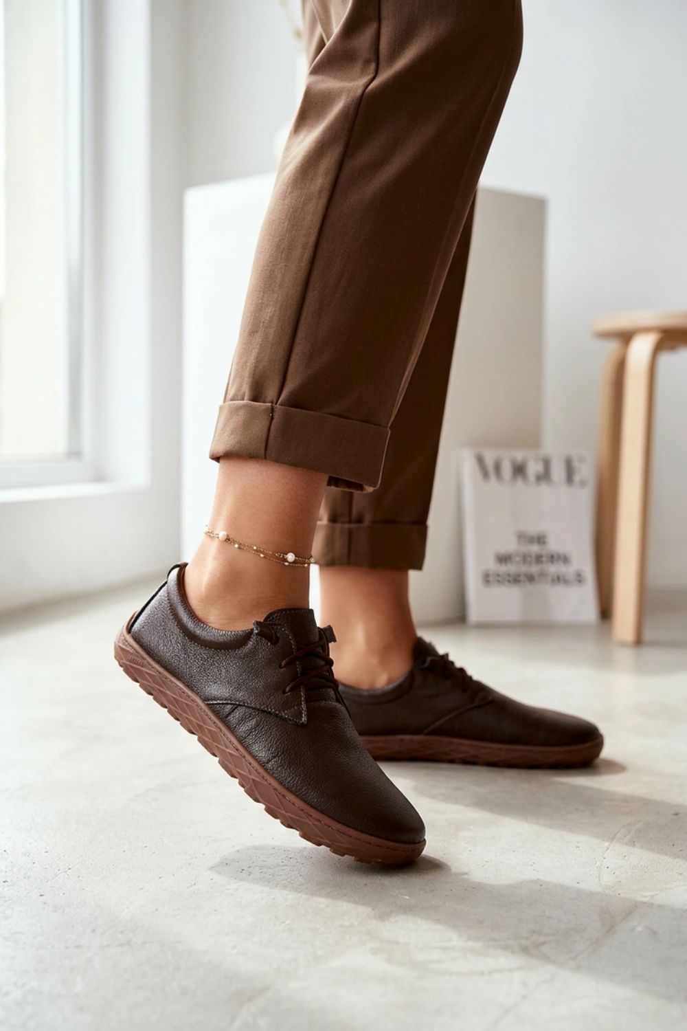 Bottes femme Step in style Pieds Nus Pieds — brun