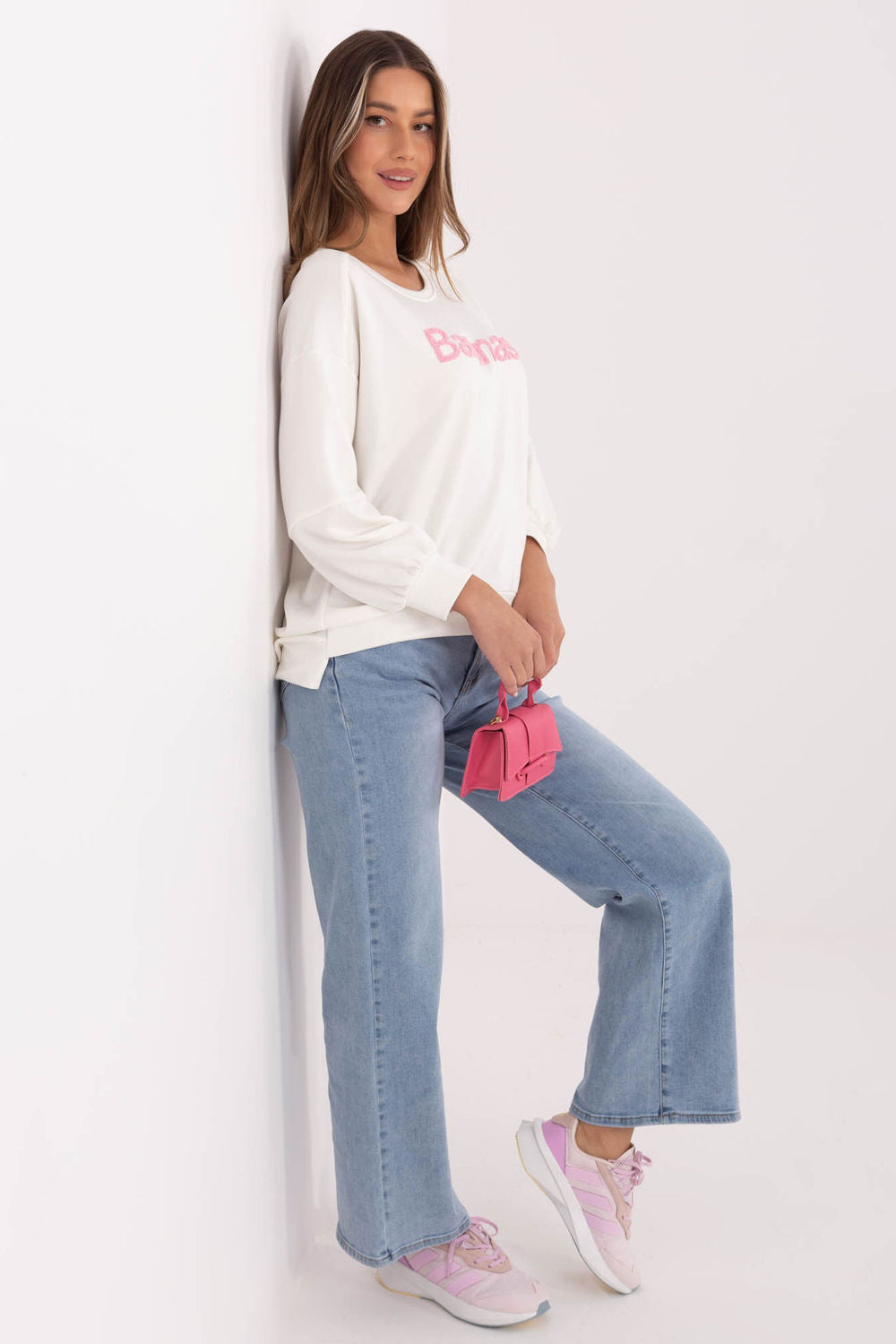 T-shirt femme Rue Paris Sweatshirt Sweatshirt — beige