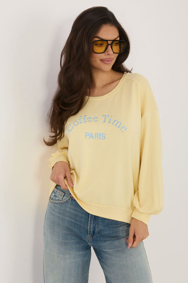 T-shirt femme Rue Paris Sweatshirt Sweatshirt — jaune