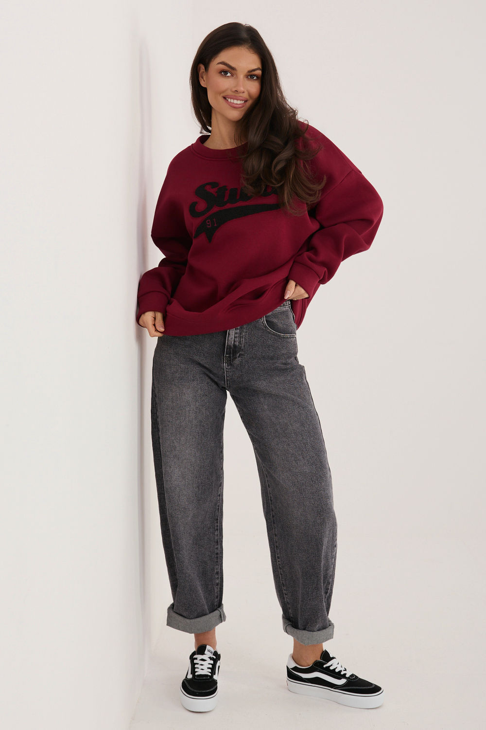 T-shirt femme Rue Paris Sweatshirt Sweatshirt — rouge