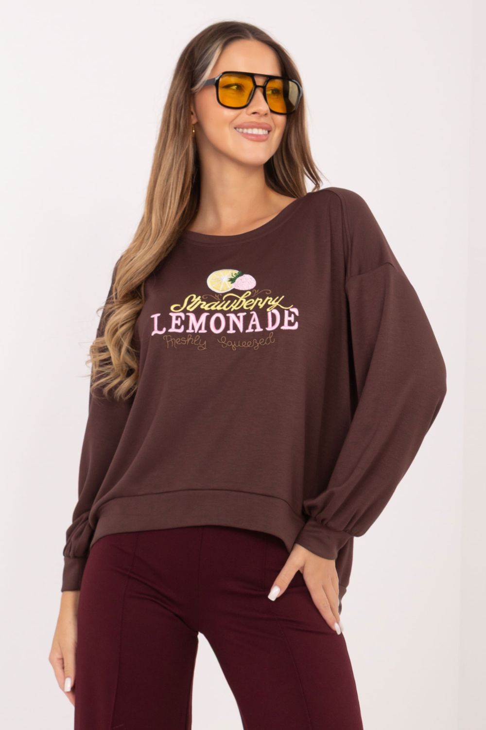 T-shirt femme Rue Paris Sweatshirt Sweatshirt — brun