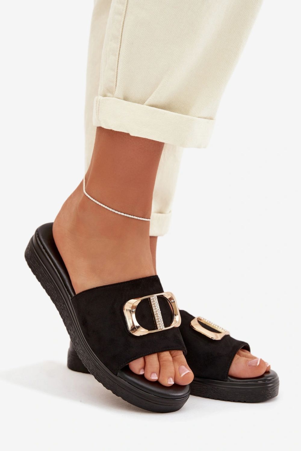 Sandales femme Step in style Clacquettes Clacquettes — noir