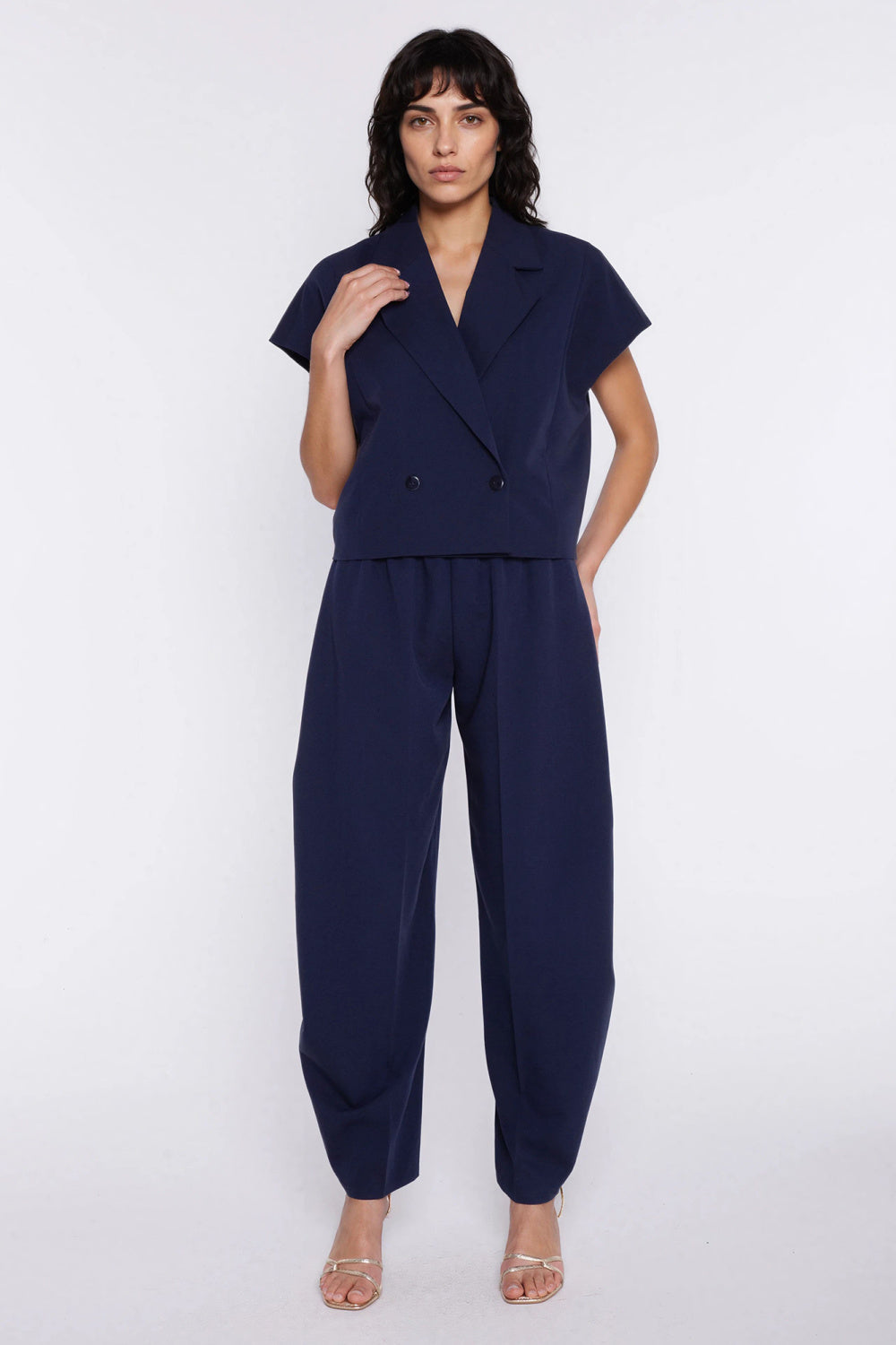 Chaussures à talons femme Nife Pantalon Pantalon — bleu marine