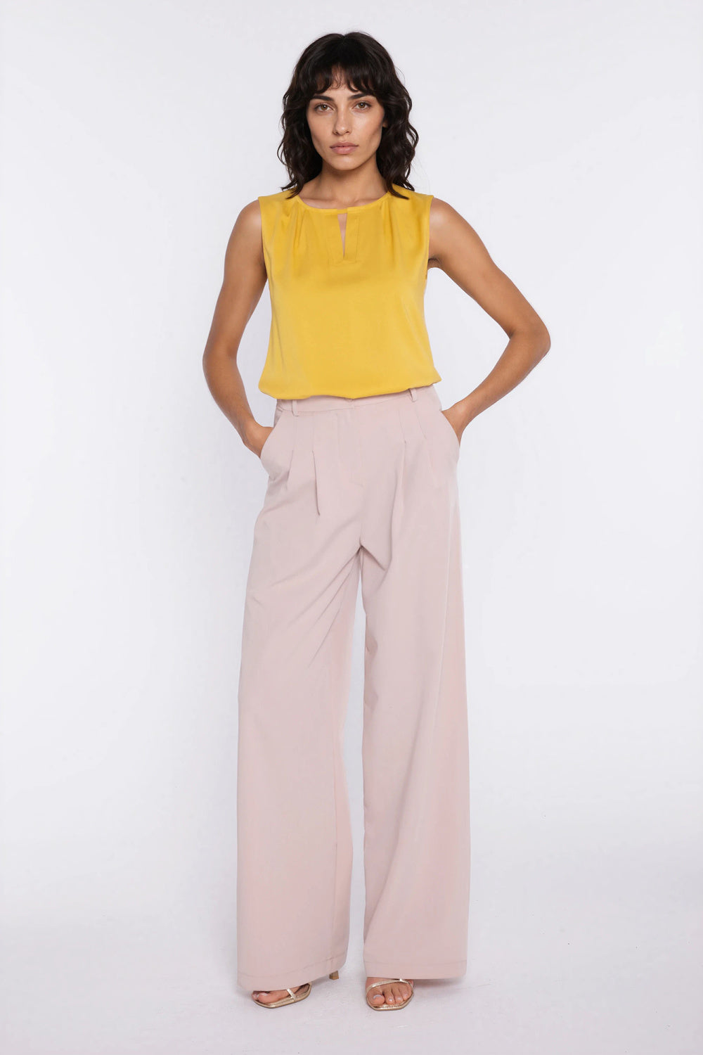 Blouse femme Nife Chemisier Chemisier — jaune