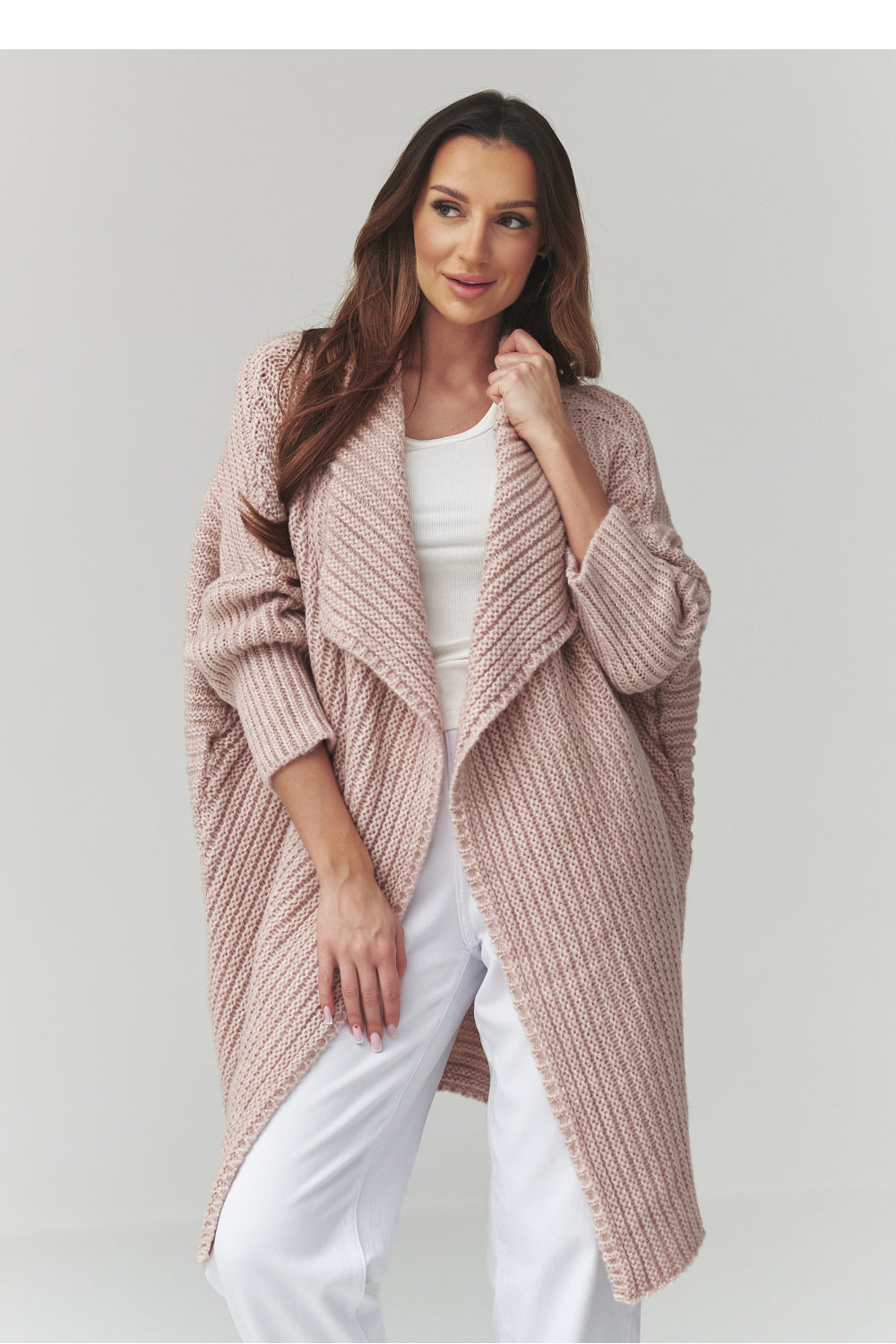 Cardigan femme Makadamia — rosé