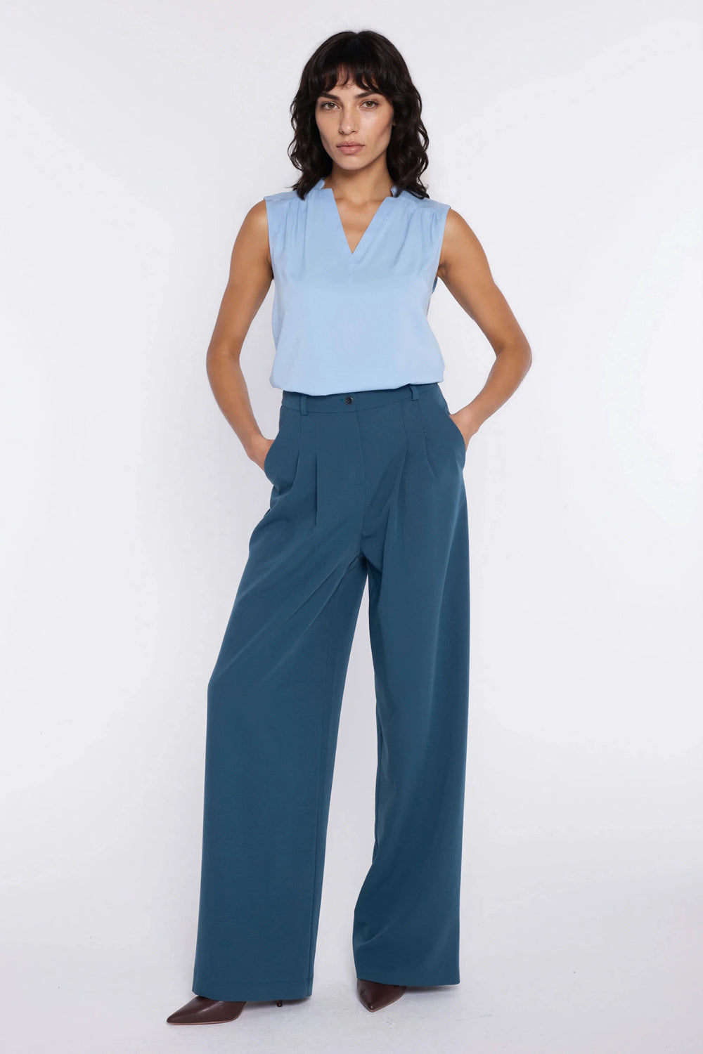 Chaussures à talons femme Nife Pantalon Pantalon — bleu