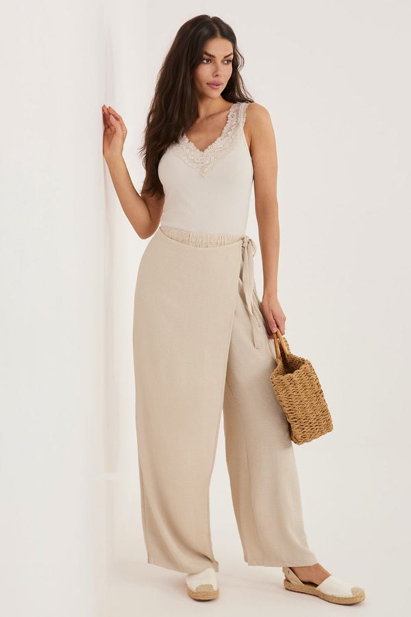Chaussures à talons femme Factory Price Pantalon Pantalon — beige
