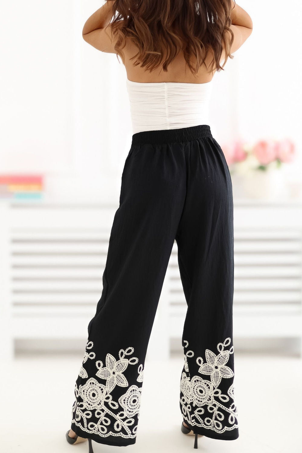 Chaussures à talons femme Factory Price Pantalon Pantalon — noir