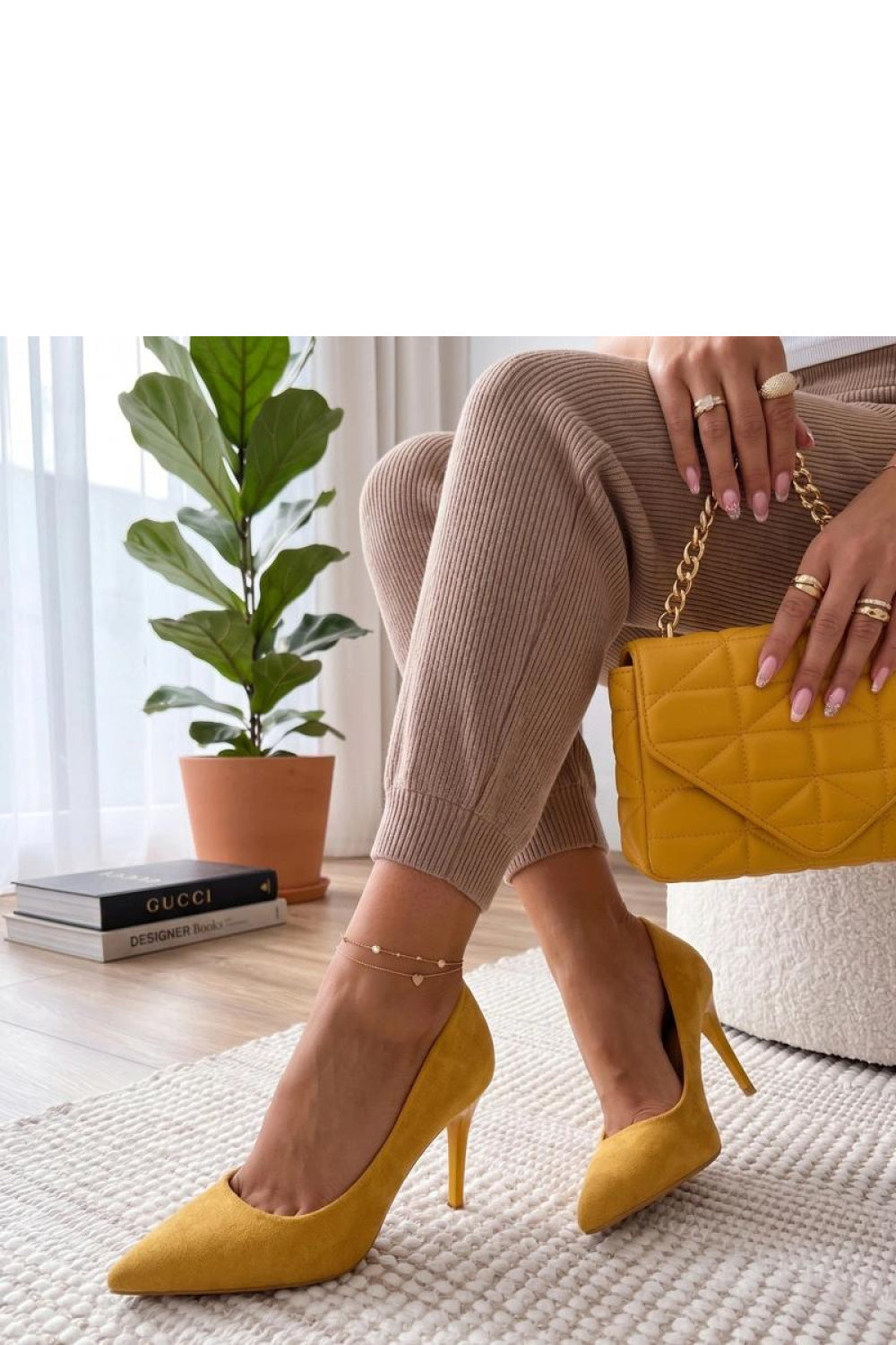 Chaussures à talons femme Solea Talons Hauts Talons — jaune