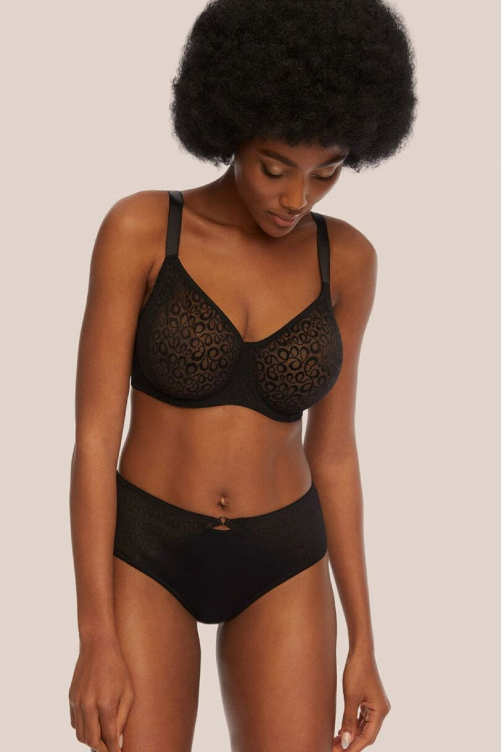 Soutien-gorge semi-soft femme Kinga Soft Soft — noir