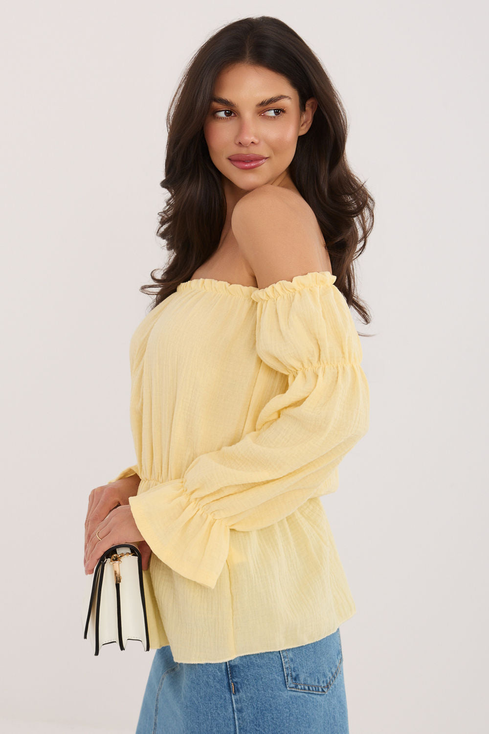 Blouse femme Italy Moda Chemisier Chemisier — jaune