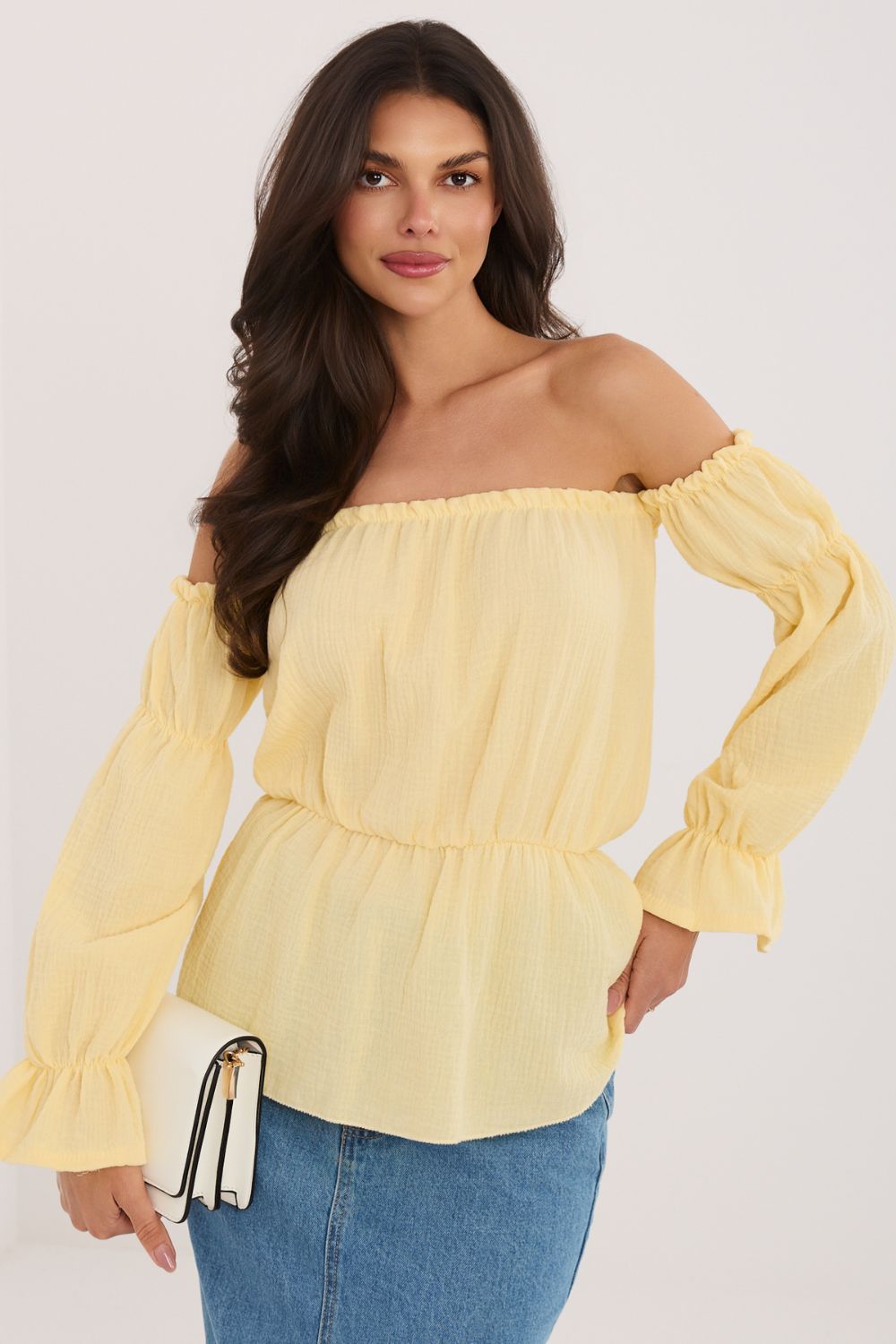 Blouse femme Italy Moda Chemisier Chemisier — jaune