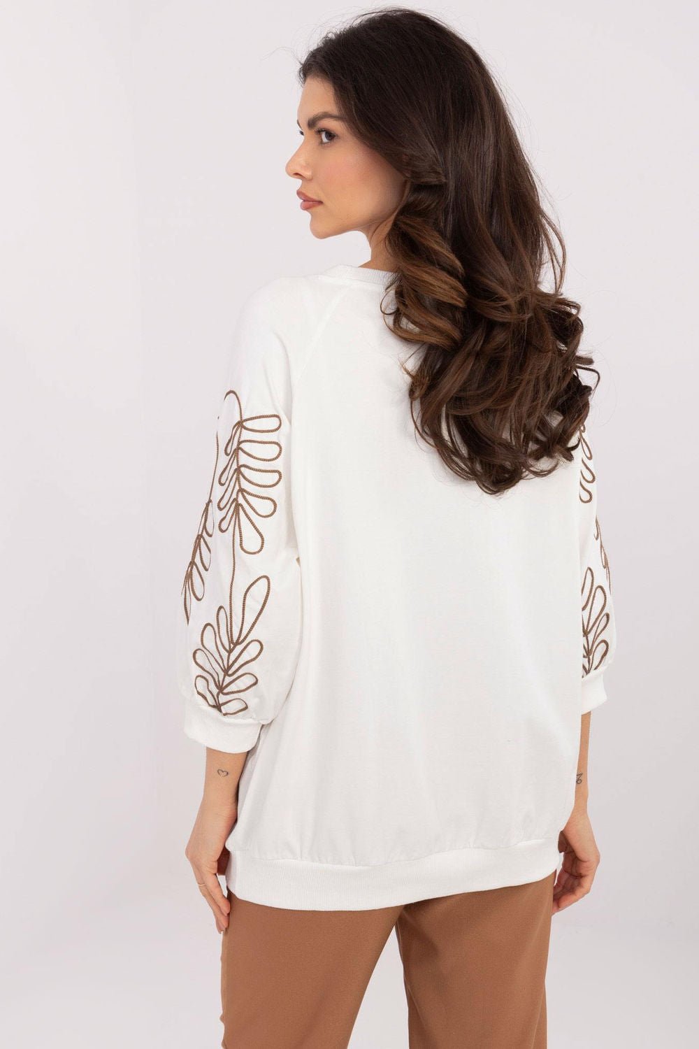 T-shirt femme Rue Paris Sweatshirt Sweatshirt — beige