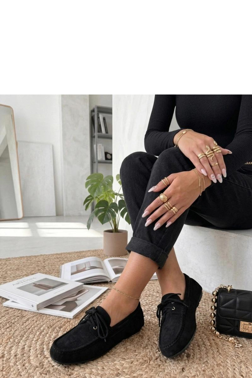 Moccasins femme Solea — noir