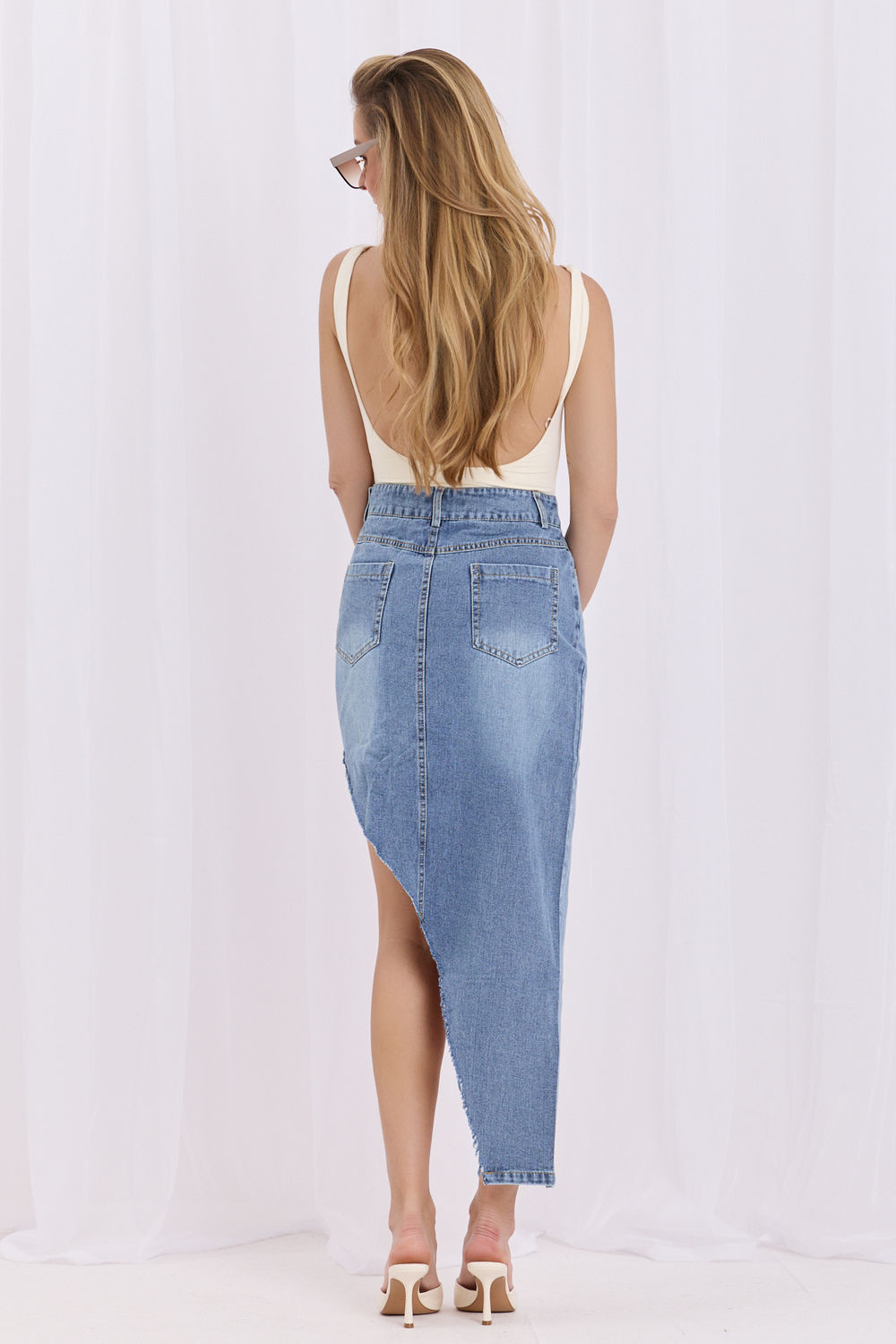 Jupe femme Factory Price En Jean En — bleu