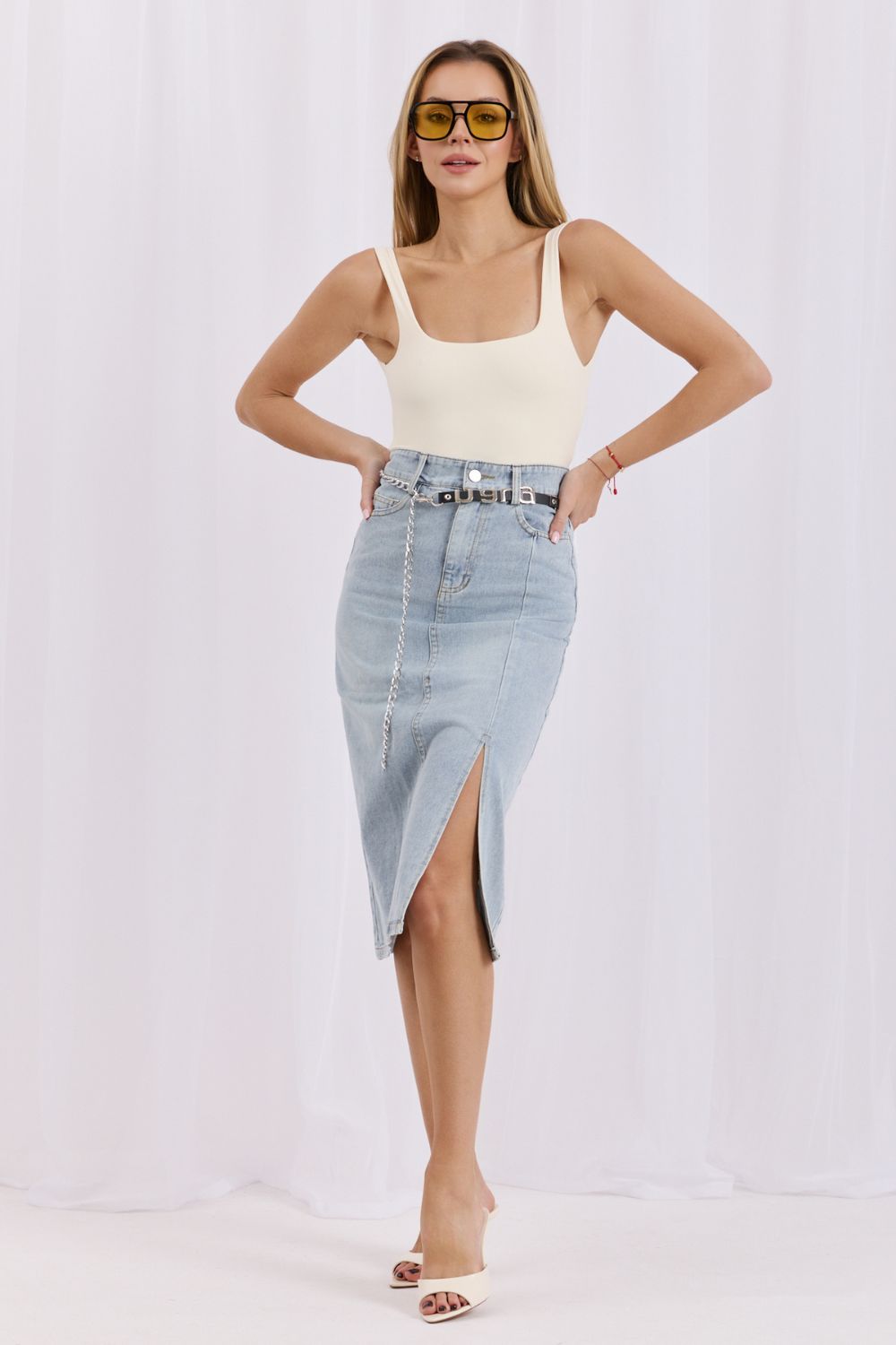 Jupe femme Factory Price En Jean En — bleu