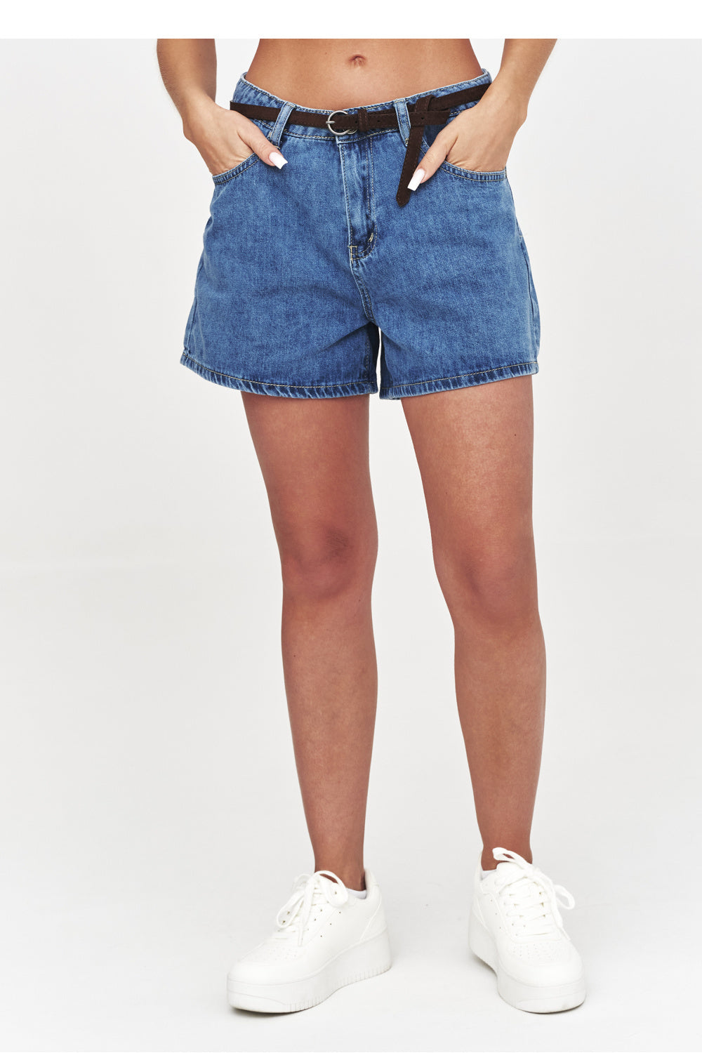 Chaussures à talons femme Makadamia Shorts En Jean — bleu