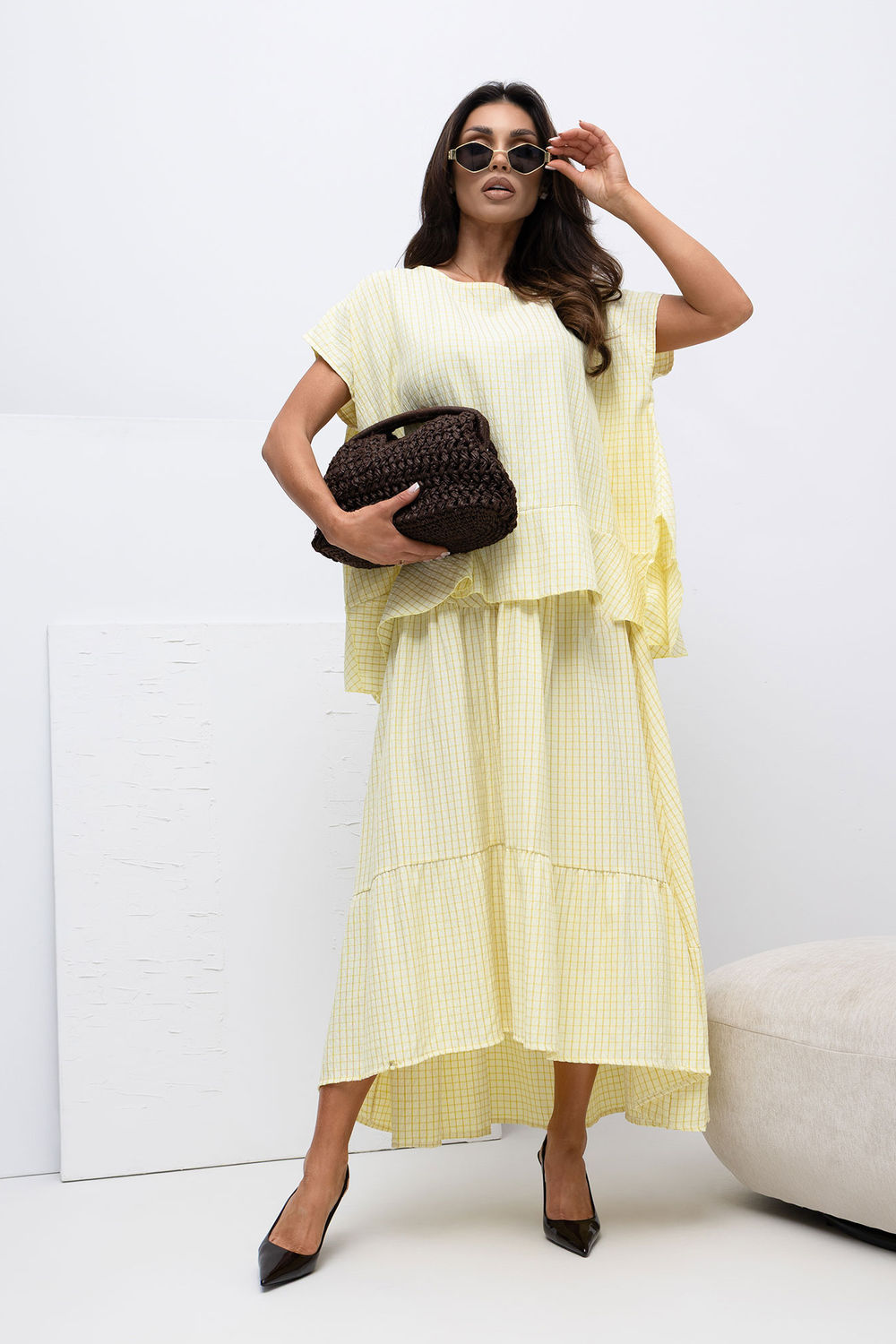 Blouse femme Italy Moda Chemisier Chemisier — jaune