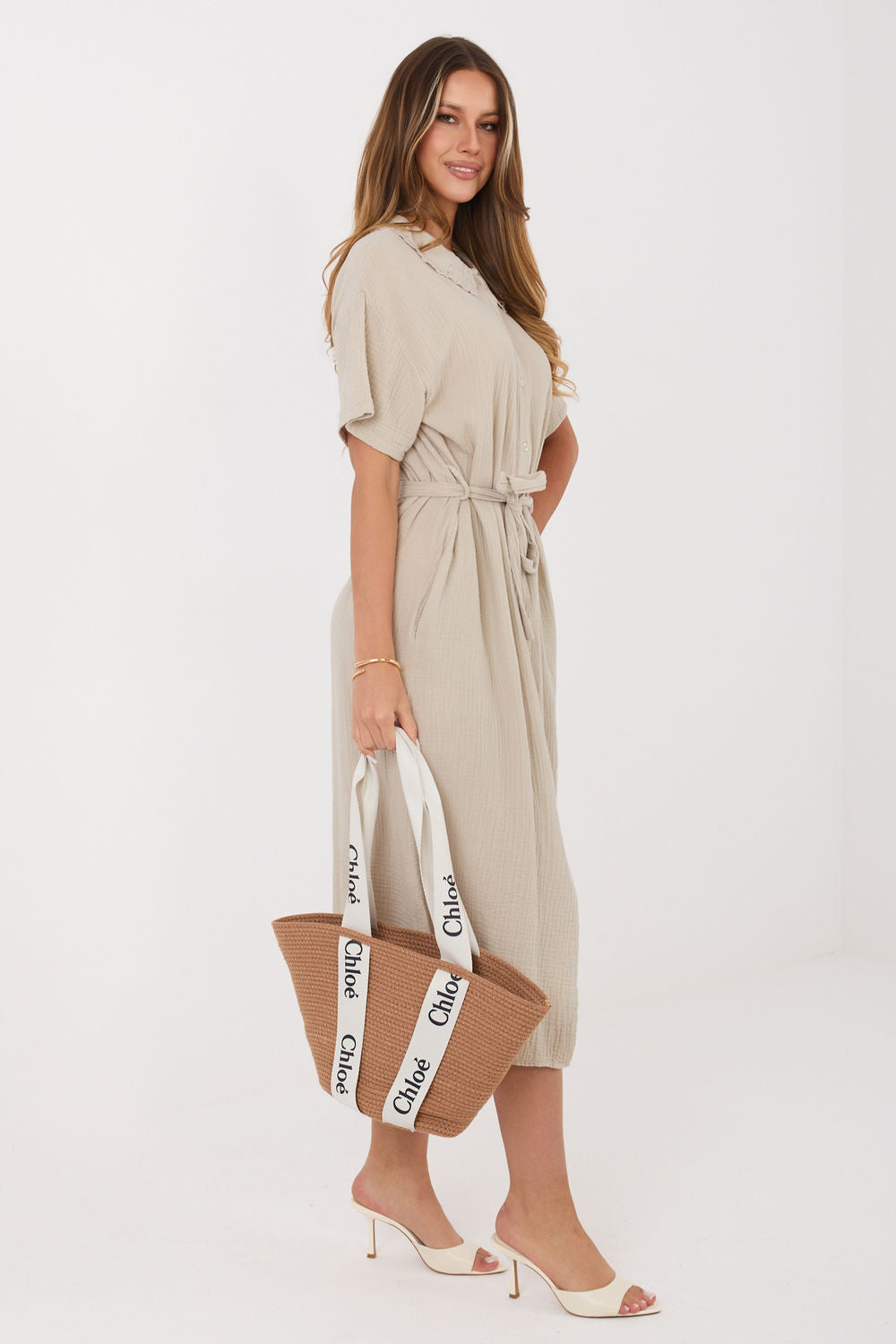 Robe femme Italy Moda De Jour De — beige
