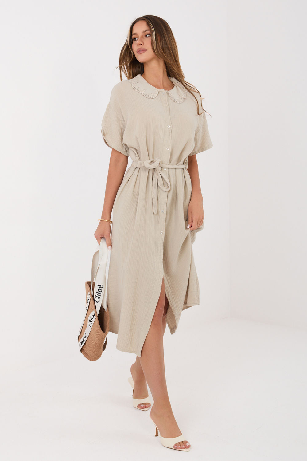 Robe femme Italy Moda De Jour De — beige