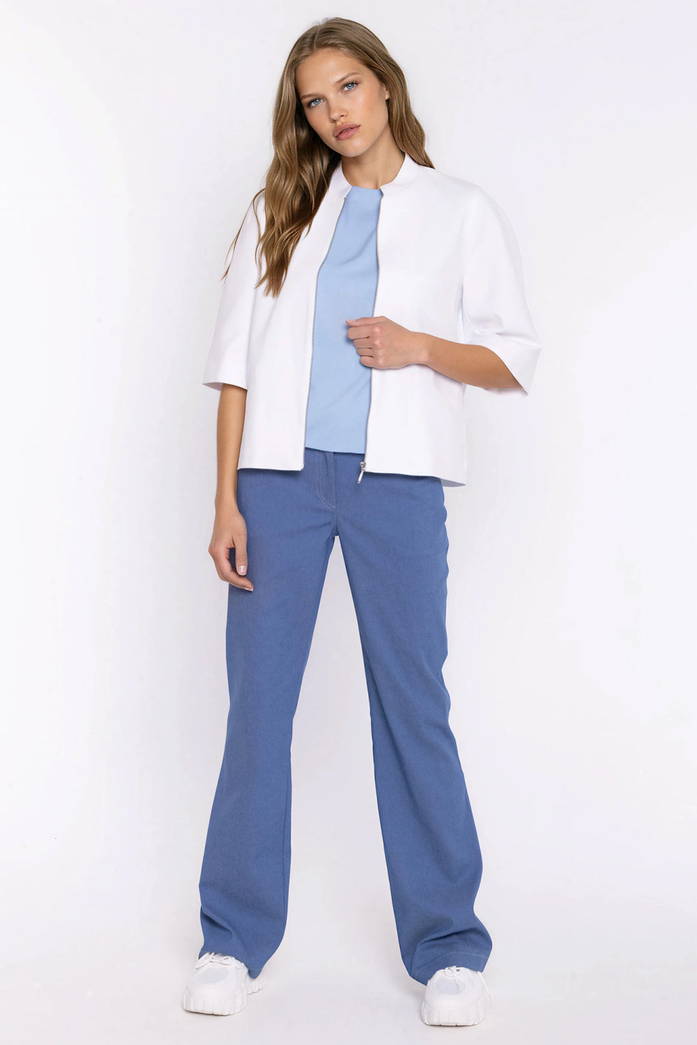 Veste en jean femme Nife — blanc