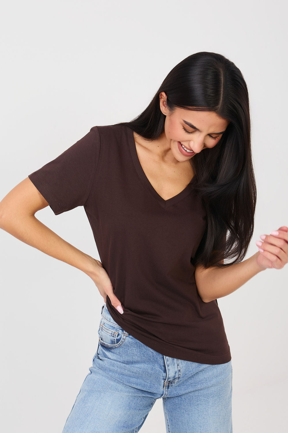 Blouse femme Rue Paris T Shirt T — brun