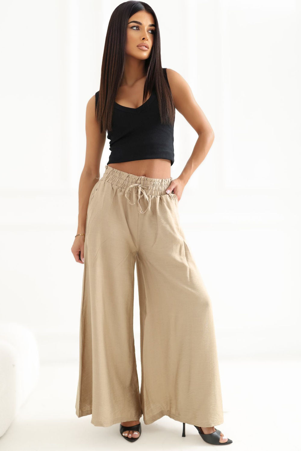Chaussures à talons femme Factory Price Pantalon Pantalon — brun
