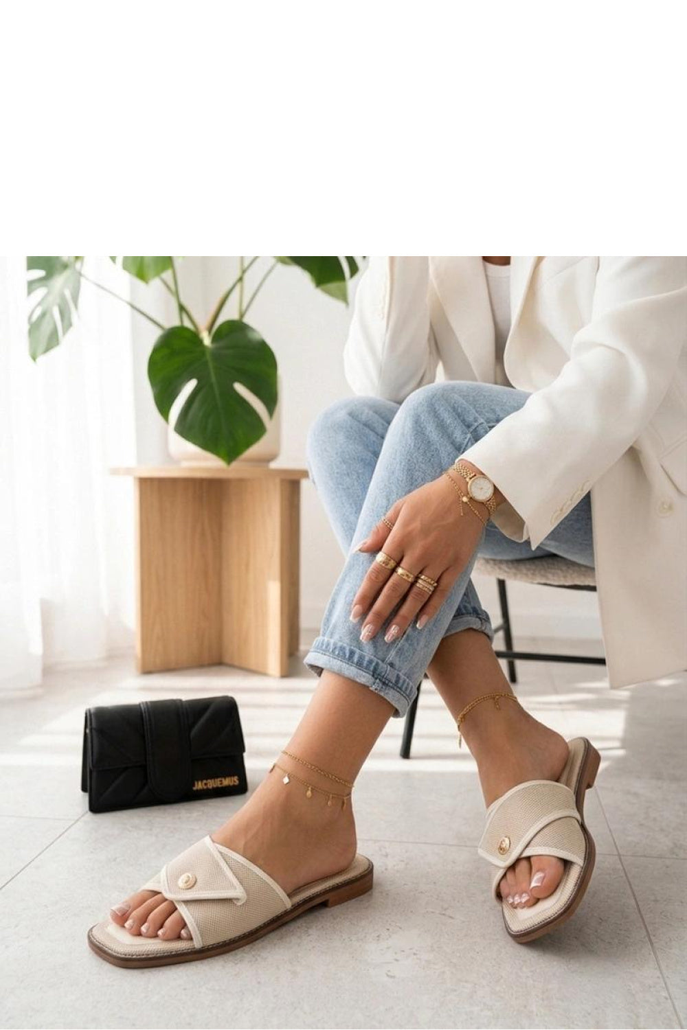 Sandales femme Solea Clacquettes Clacquettes — blanc