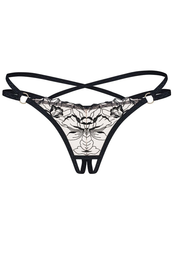 String femme Obsessive Strings Strings — noir