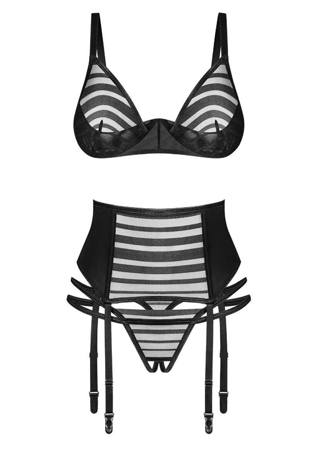 Ensemble lingerie femme Obsessive L Ensemble Sexy — noir