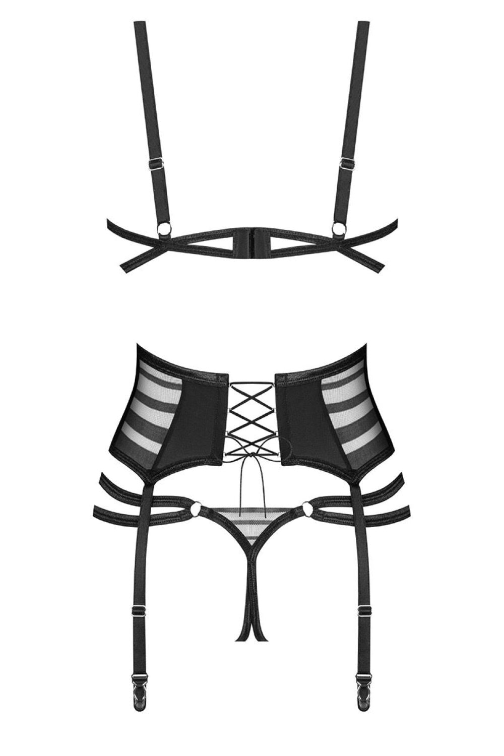 Ensemble lingerie femme Obsessive L Ensemble Sexy — noir
