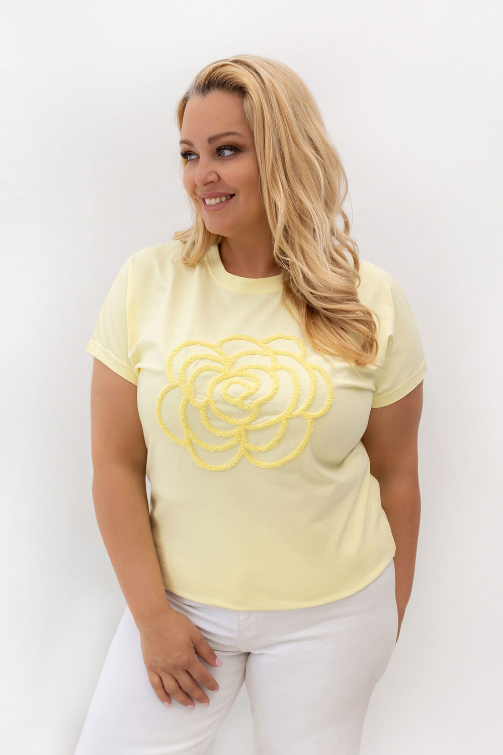 T-shirt femme Relevance Plus Size Plus — jaune