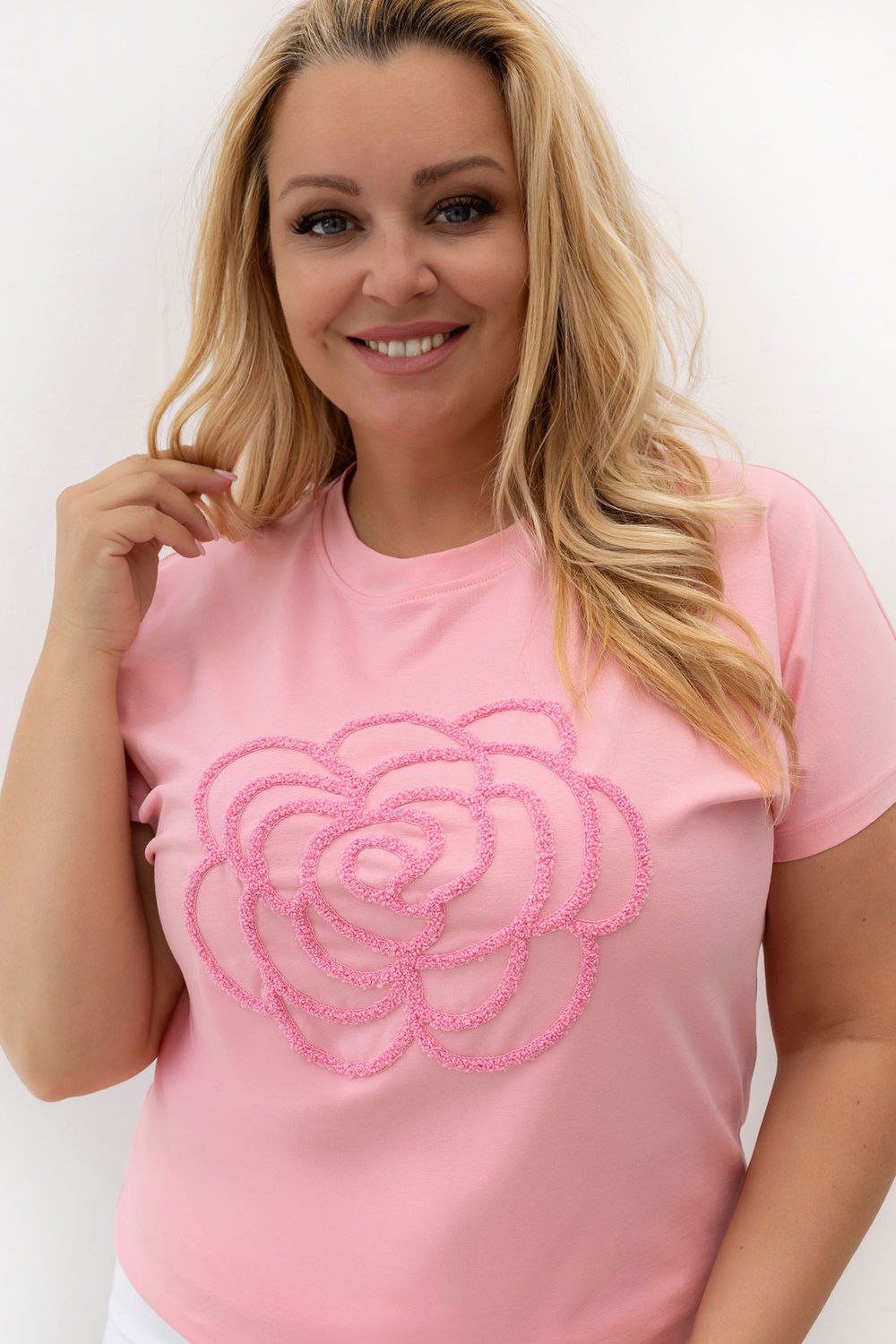 T-shirt femme Relevance Plus Size Plus — rosé