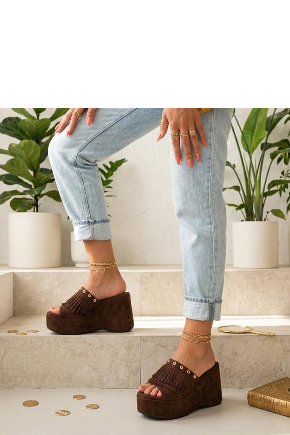 Sandales femme Solea Cothurnes Cothurnes — brun