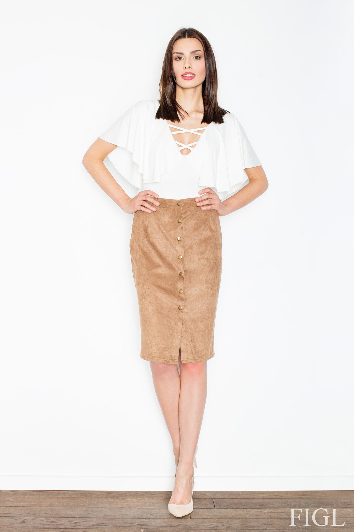 Jupe femme Figl — brun