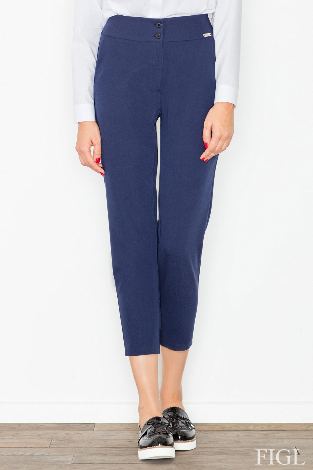 Chaussures à talons femme Figl Pantalon Pantalon — bleu marine