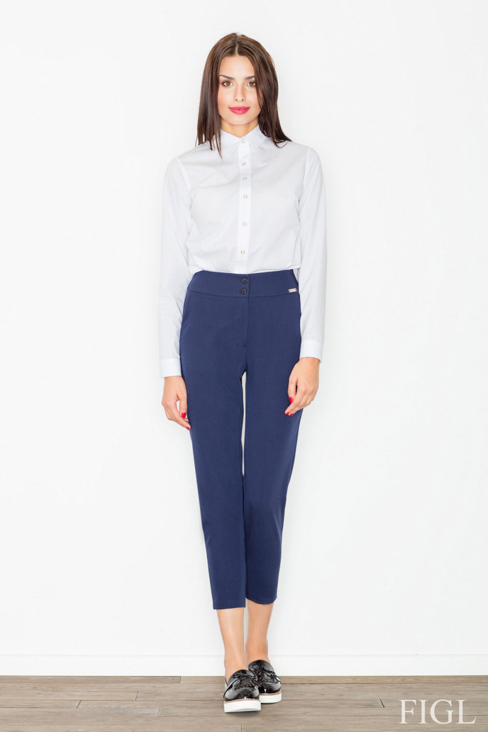 Chaussures à talons femme Figl Pantalon Pantalon — bleu marine