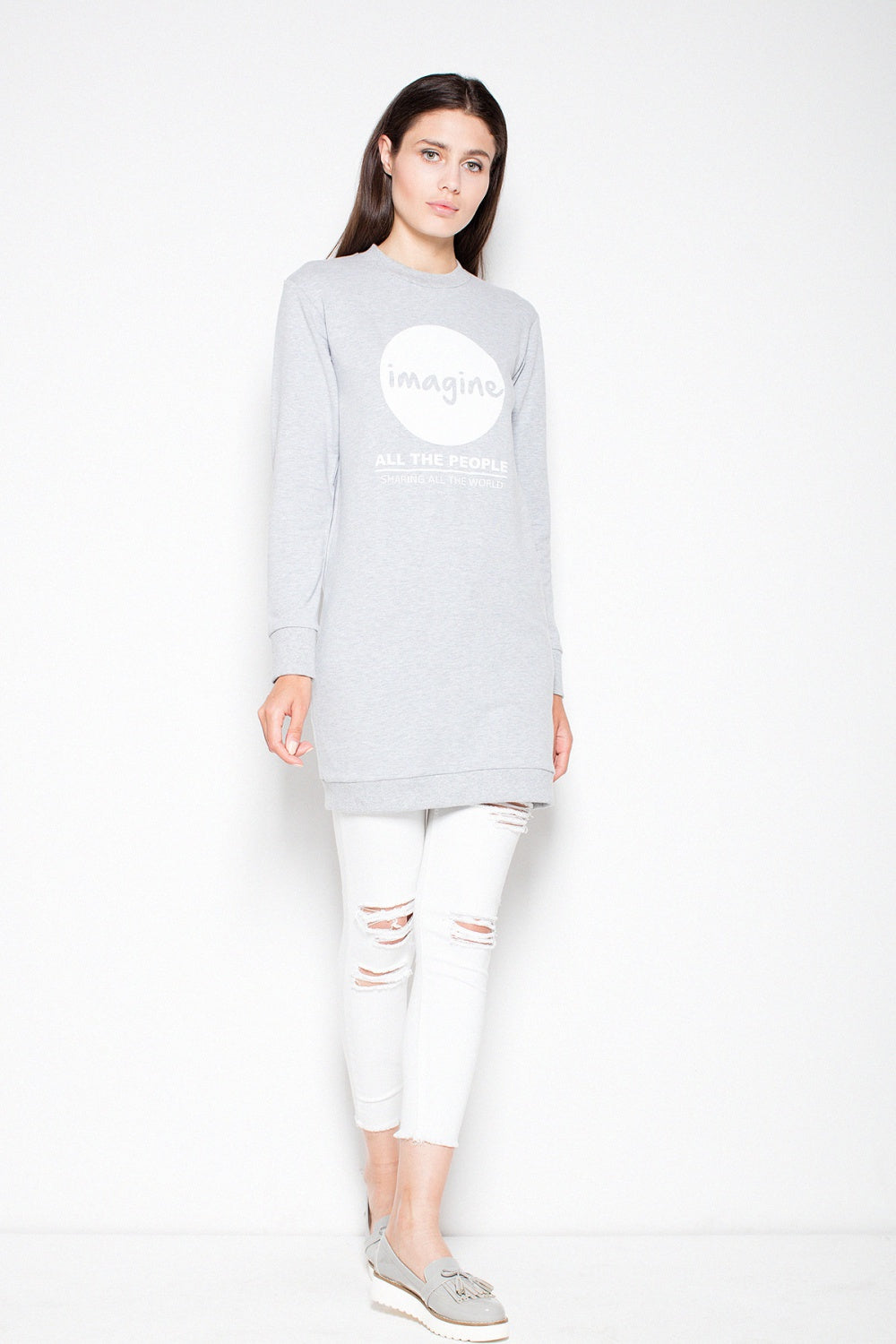 T-shirt femme Venaton Sweatshirt Sweatshirt — gris