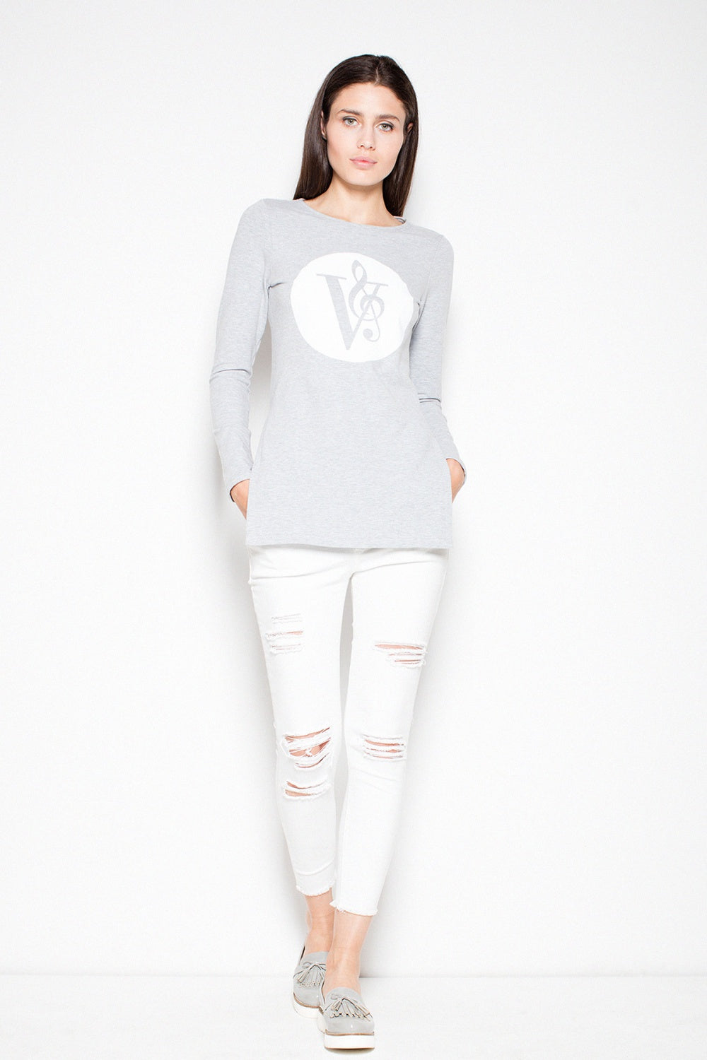 T-shirt femme Venaton Sweatshirt Sweatshirt — gris