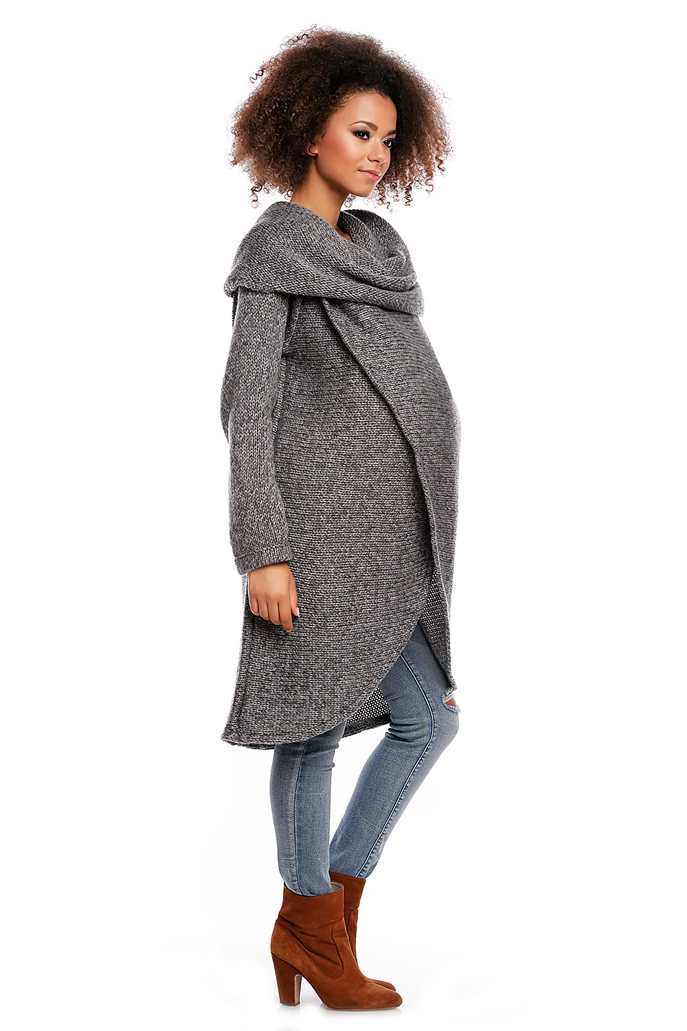 Chandail grossesse femme PeeKaBoo — gris